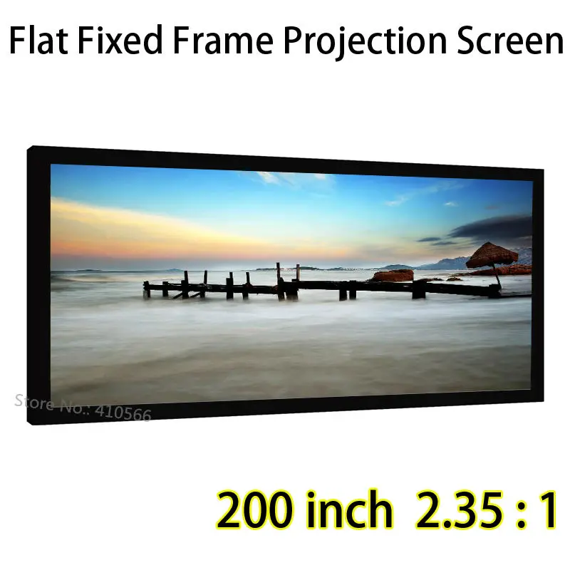 Best Fixed Frame Projector Screen 184x78.3inch Viewable Size With 80mm