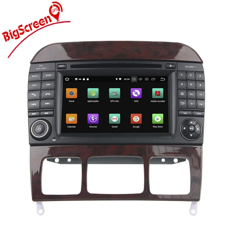 Cheap 2 Din Android 8.0 RAM 4GB+32GB 8 Core Car Radio GPS Navi For Mercedes Benz S-Class W220 S280 S320 S350 Radio Wifi DAB+BT stereo 5