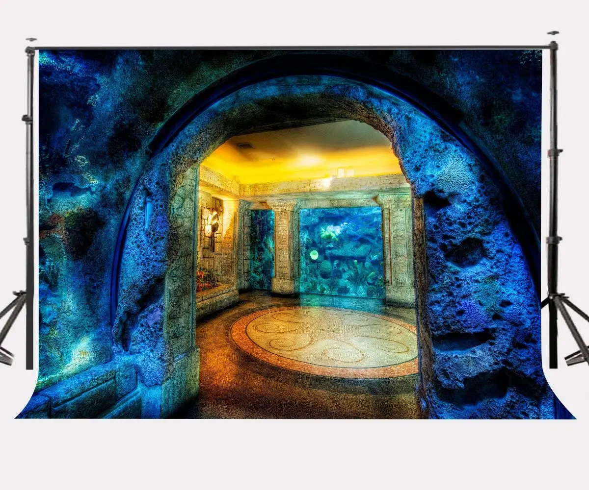 

150x220cm Beautiful Aquarium Backdrop Shark Reef Photography Background