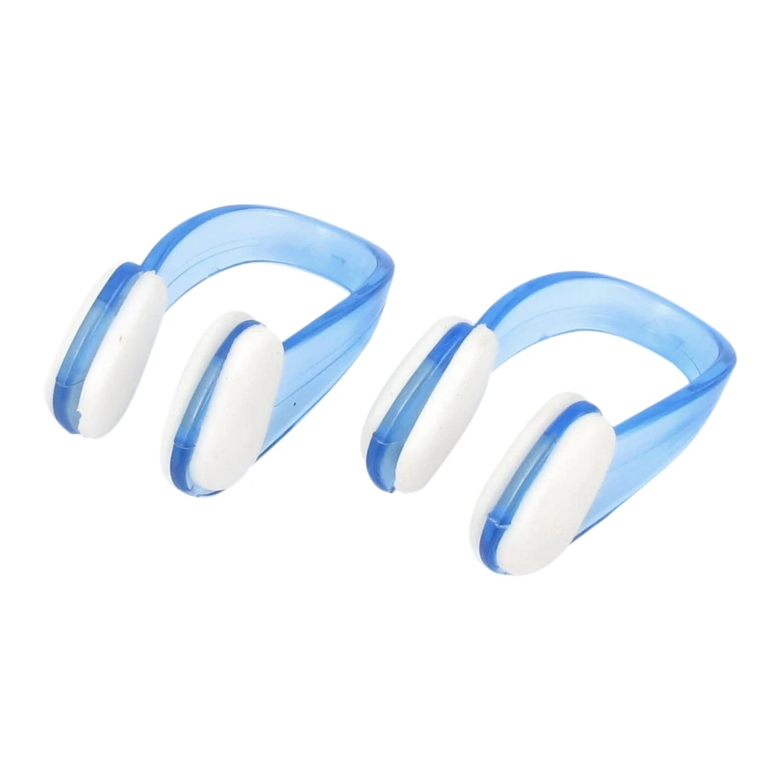 Swimming Diving Waterproof Nasal Splint Nose Clip Blue White 2 Pieces
