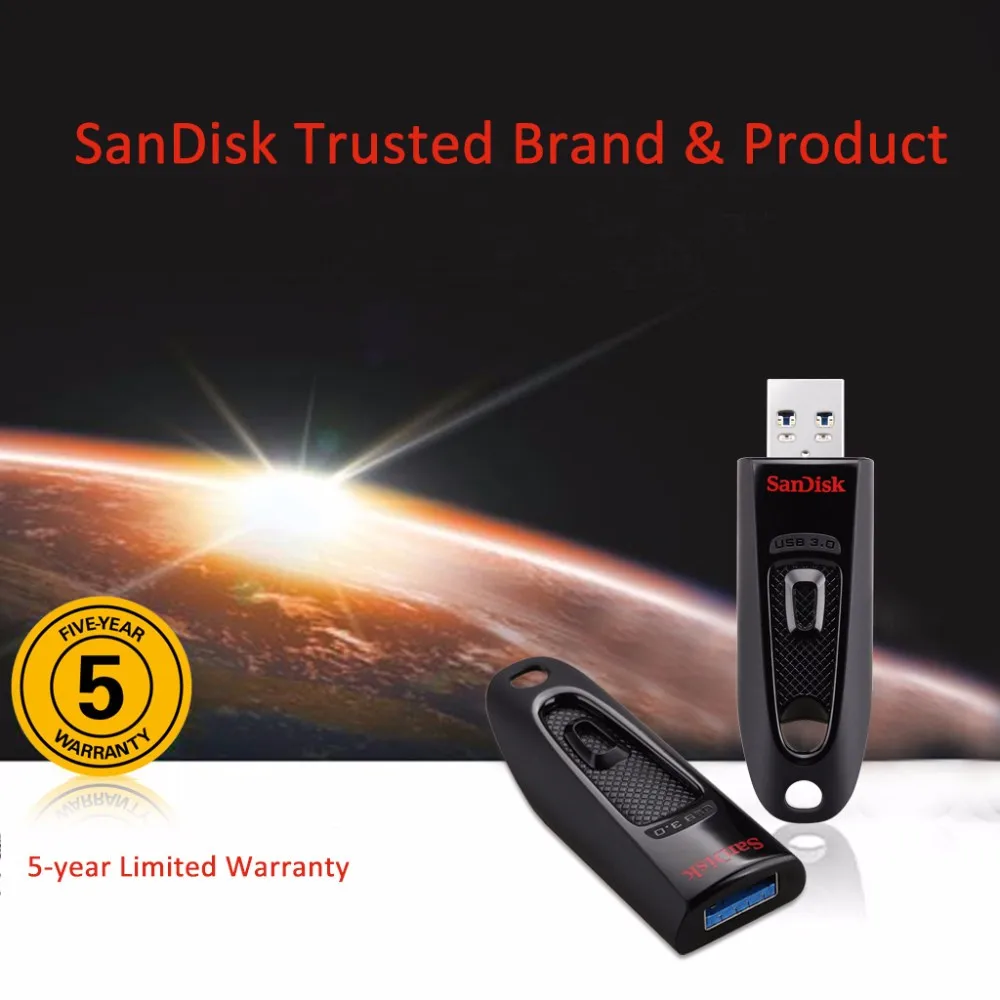 SanDisk USB флешка CZ48 USB флеш-накопитель 64 ГБ флеш-накопитель 16 ГБ 32 ГБ 128 ГБ 256 ГБ USB 3,0 карта памяти флешка