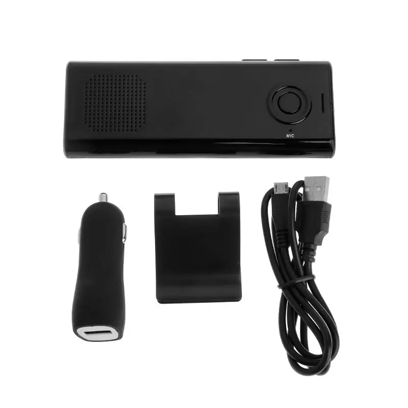 

Speakerphone Car Wireless Bluetooth Speaker Kit Handsfree Call Siri Music Player Charger Sunshade Sunvisor