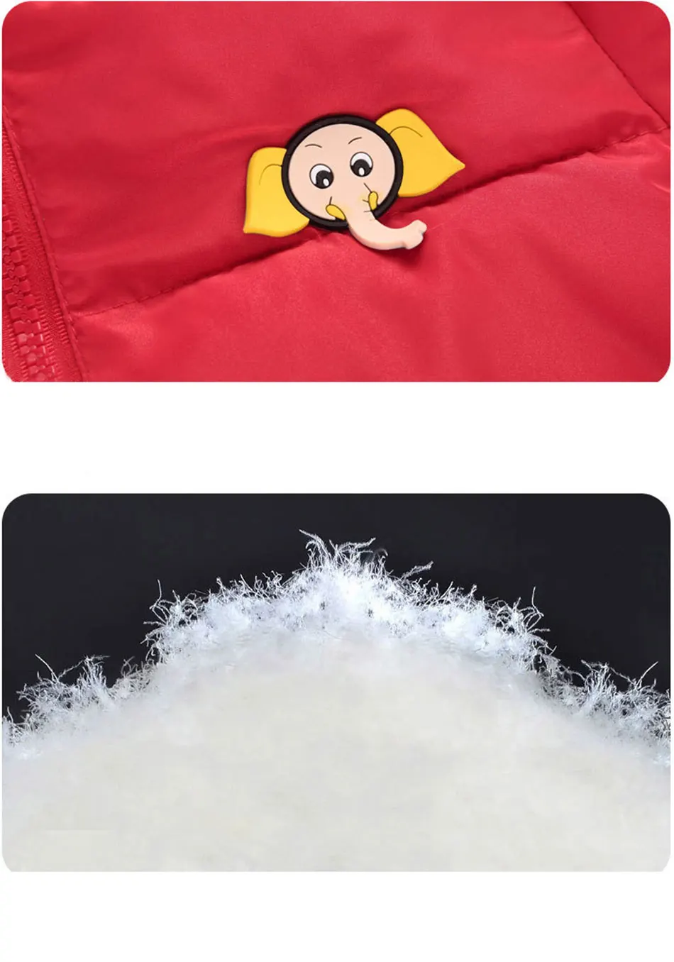 2018 Новые Зимние Мальчики Девочки Детская перо вниз хлопок одежда милый слон пальто с капюшоном для маленьких детей толстые