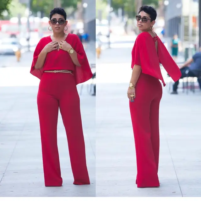 Resultado de imagen de WOMEN PLUS SIZE RED PANT SUIT FALL 2018