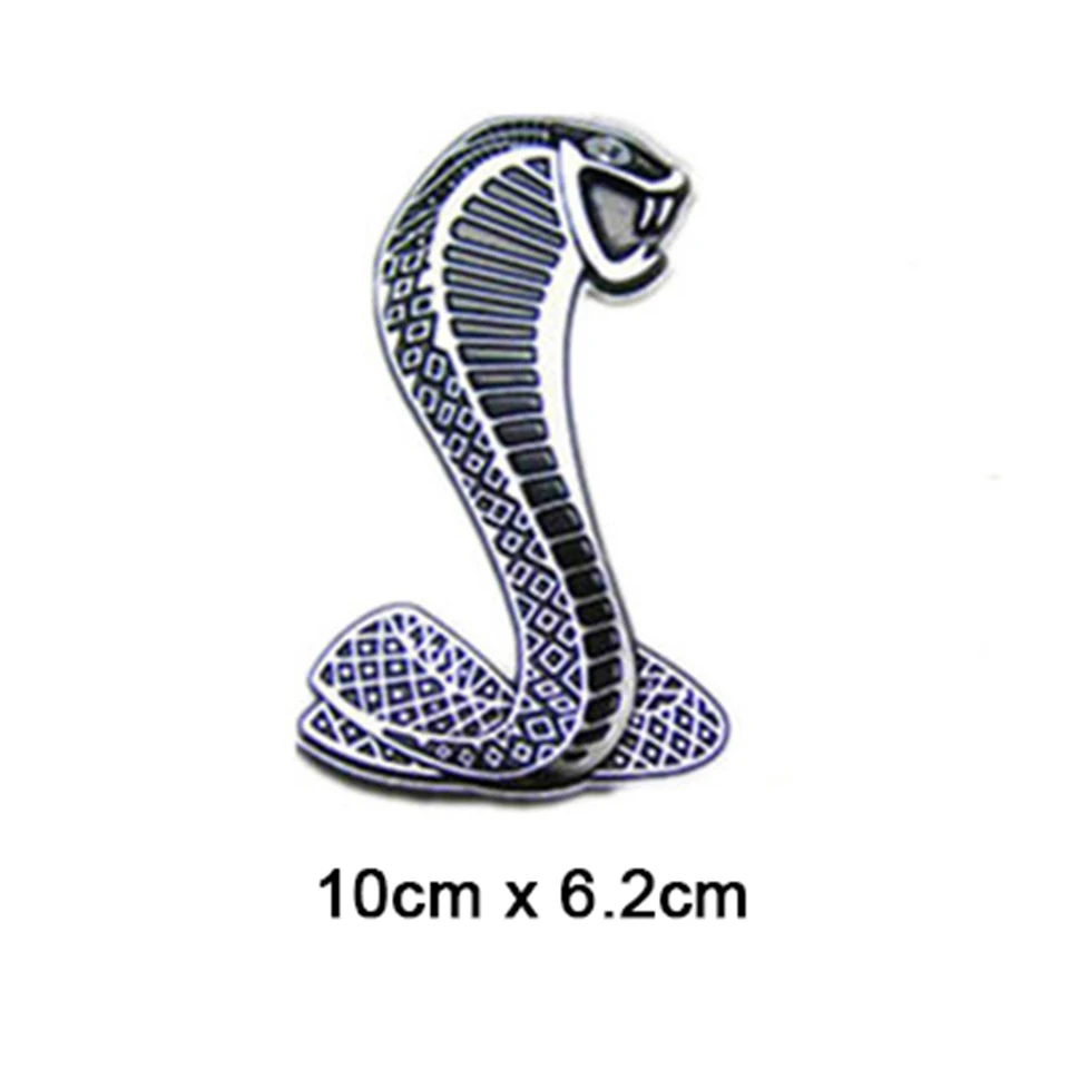 

OC3D-8 3D Metal Cobra Decals Emblem Najia Badge Elapid Car Stickers Silver Golden