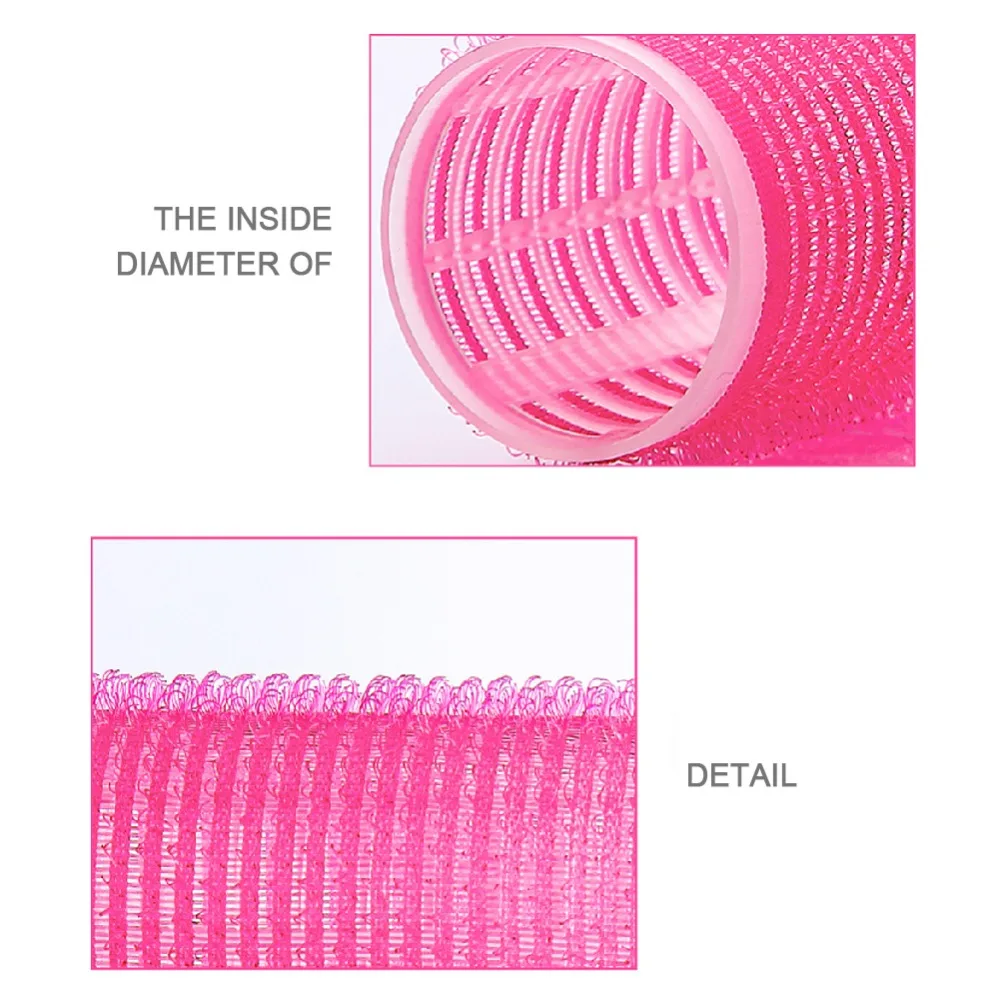 Hot Selling 6Pcs/Set Big Self Grip Hair Rollers Cling Any Size DIY Hair Curlers Hot Selling 6Pcs/Set Big Self Grip Hair Rollers Cling Any Size DIY Hair Curlers