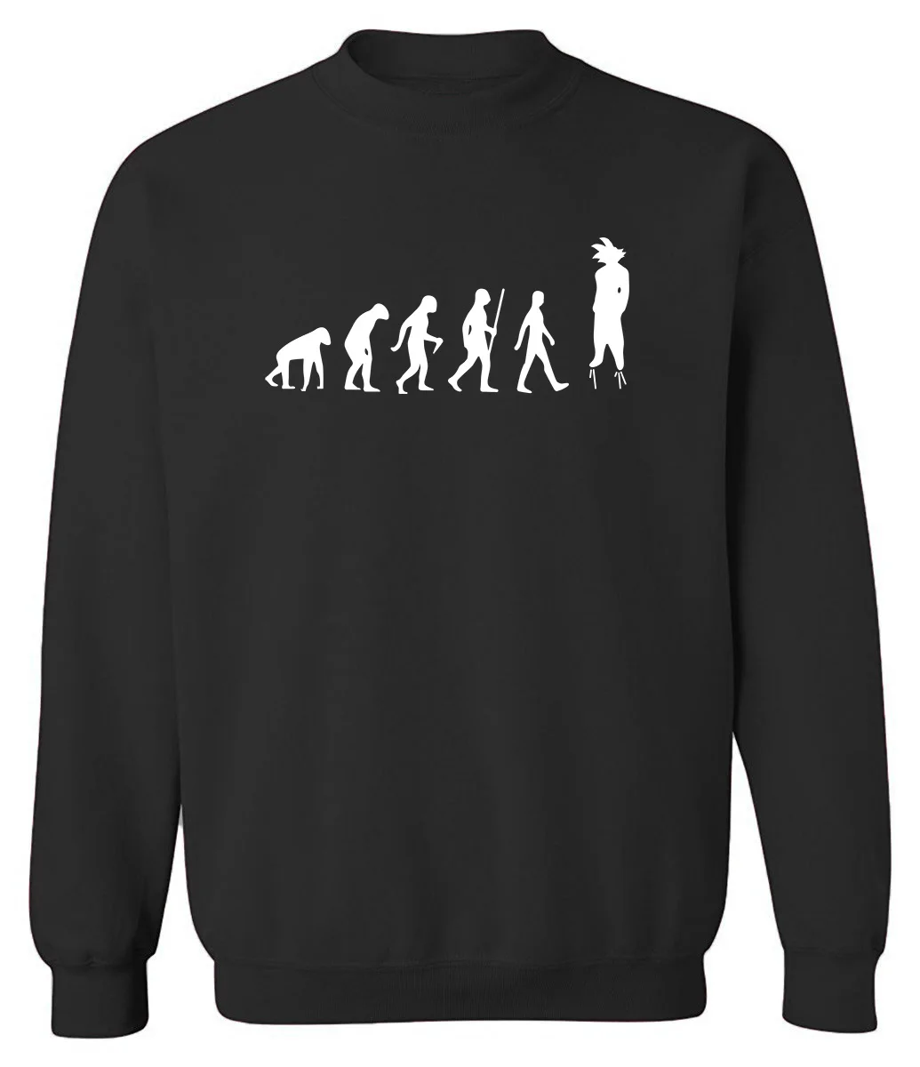 

Brand Men's Clothing 2019 Autumn Winter Fleece Sweatshirt Long Sleeve Hoody Dragon Ball Z Anime Hoodies Harajuku Pullovers Hoody