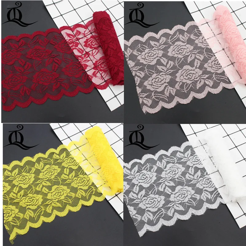 

mix color 15cm 1yards width elastic lace elastic sewing ribbon guipure lace trim or fabric warp knitting DIY Garment Accessories