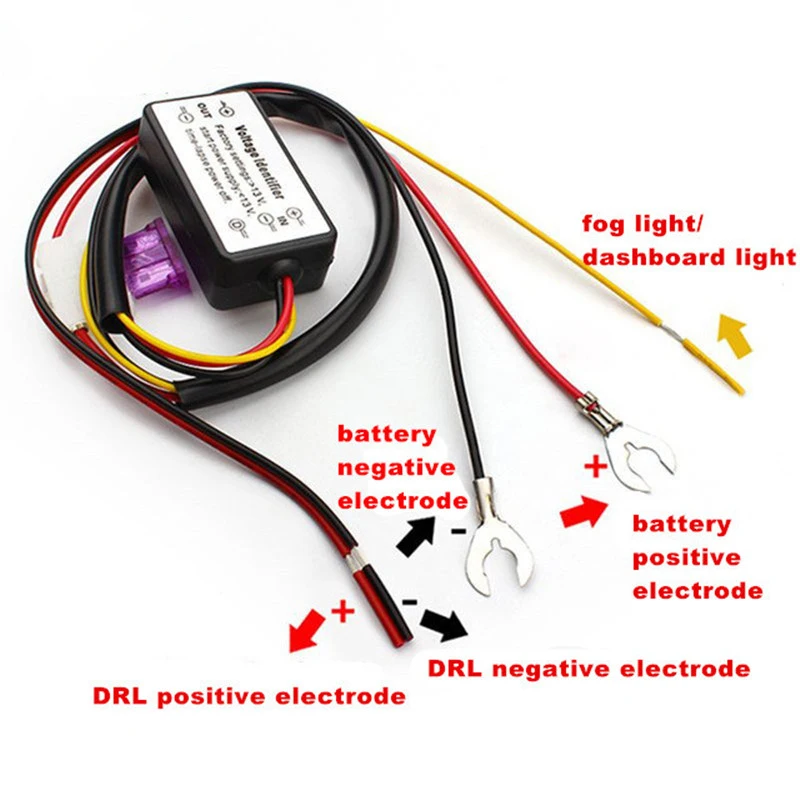 DRL контроллер авто светодиодный светильник дневного света реле жгута диммер ВКЛ/ВЫКЛ 12-18 в противотуманный светильник контроллер