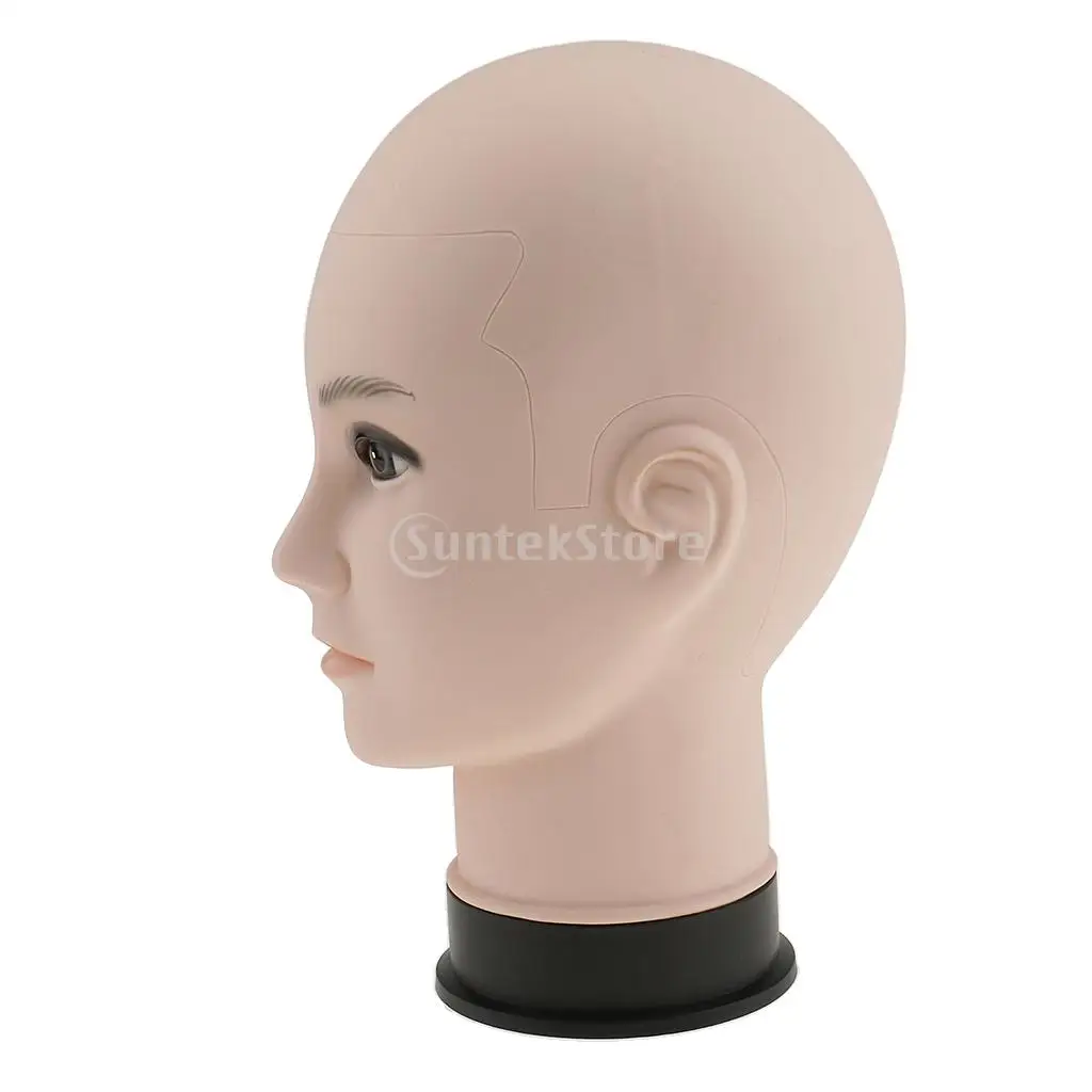 Professional Bald Manikin Cosmetology Training Head for Wigs Making and Display Doll Mannequin Model with a Tripod Clamp