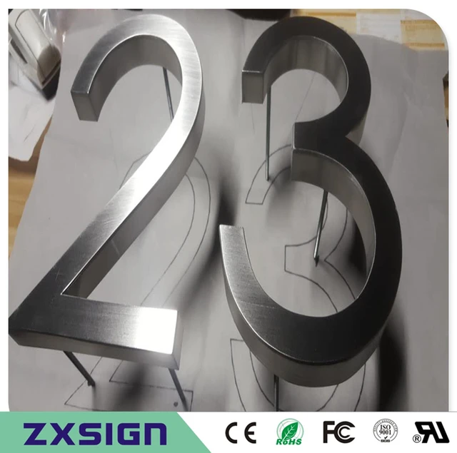 Online Factoy Outlet Outdoor Brushed Stainless Steel Letters Factoy Outlet Outdoor Brushed Stainless Steel Letters And House Numbers For 10cm High