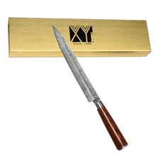 Handmade Damascus font b Knife b font Set High Quality Japanese VG10 Damascus Steel 8 Slicing