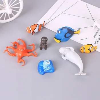 

7Pcs/Set Kawaii Fish Fairy Garden Miniature Clownfish Aquarium Decoration Figure PVC Model Toy Ornament Fish Tank Decor