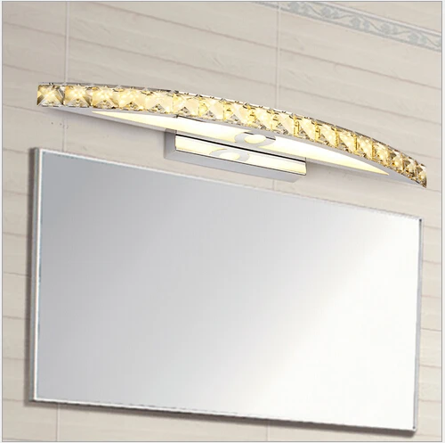 ФОТО new modern fashion luxurious K9 crystal led 10w Waterproof IP65 44cm Wall light indoor bathroom mirror front light AC90-265V1543
