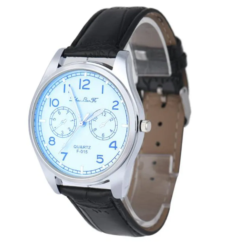 New Listing Mens watches top brand luxury watch band leather Analog Quartz Wrist Watch clock Sport Casual relojes hombre M16 (1)