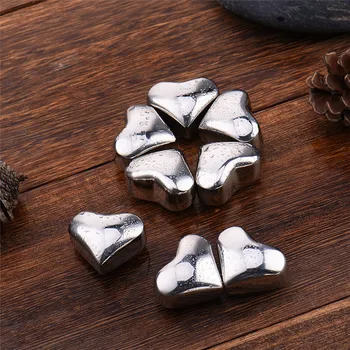 

8PCS Stainless Steel Whisky Stones Ice Cubes In Package Whiskey Cooler Rocks GIFT Heart With Clip