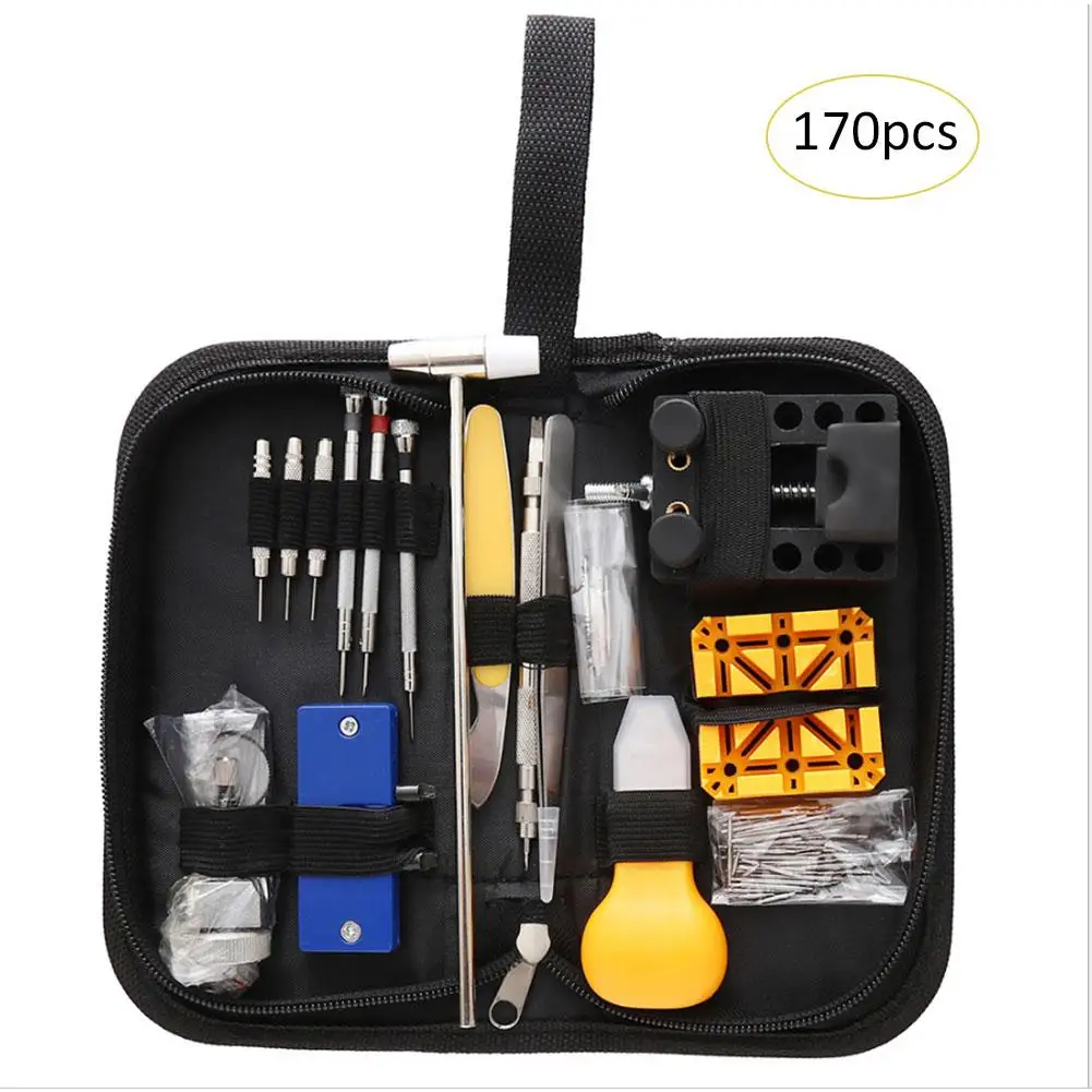

170pcs/suit Multi-function Household Watch Repair Kit Watch Change Battery Change Strap Kit Daily Use Kit