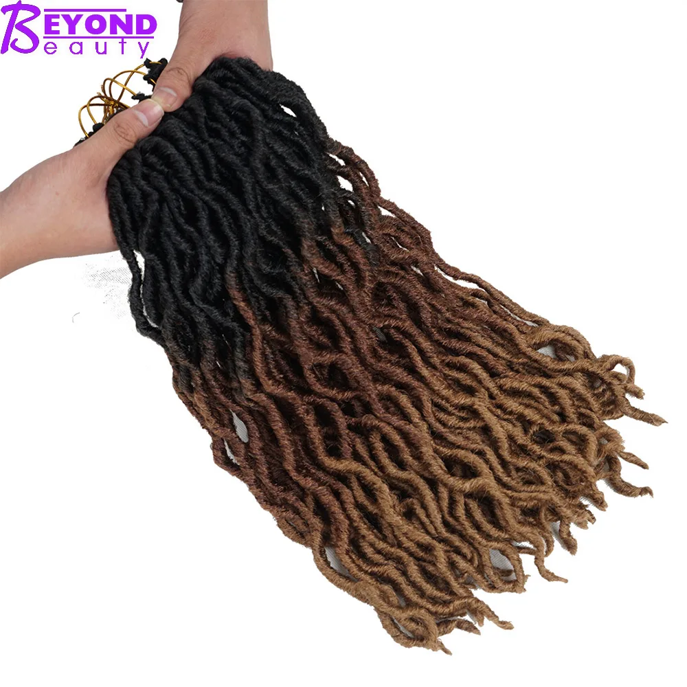 

20inch Faux Locs Curly Crochet Hair Dread Locs Ombre Braiding Hair Extensions Crochet Braids Synthetic Locs Hair