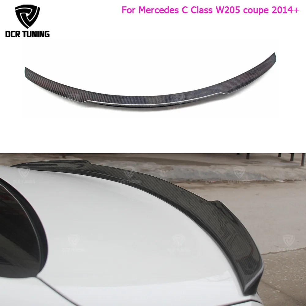 For Mercedes C Class W205 Spoiler Carbon Fiber Rear Trunk Spoiler wing C200 C250 C300 C180 C350 Coupe 2 Door Car 2014 - UP For Mercedes C Class W205 Spoiler Carbon Fiber Rear Trunk Spoiler wing C200 C250 C300 C180 C350 Coupe 2 Door Car 2014 - UP