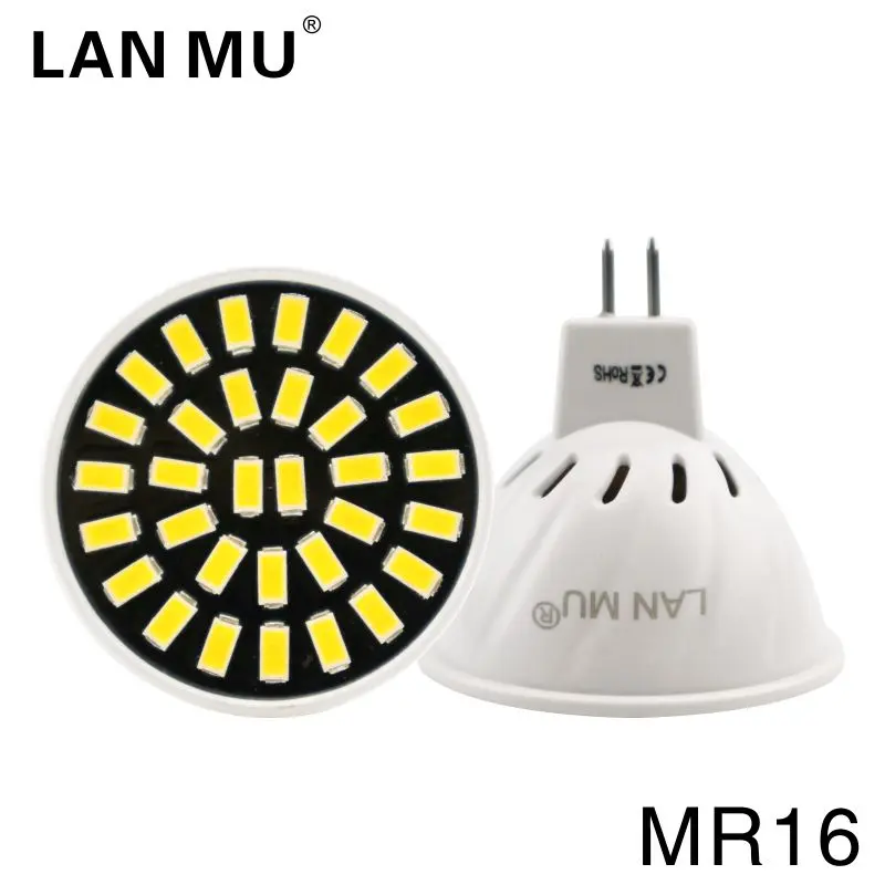 LAN MU bombilla de luz Led E27 E14 MR16 GU10 220 V Bombillas LED de la lámpara del proyector 18 24 32 LED 5733 SMD lámpara de la luz del punto