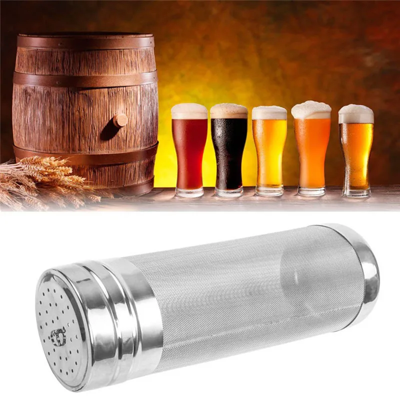 Silver 304 Stainless Steel Beer Filter Household Homebrew Beer Strainer