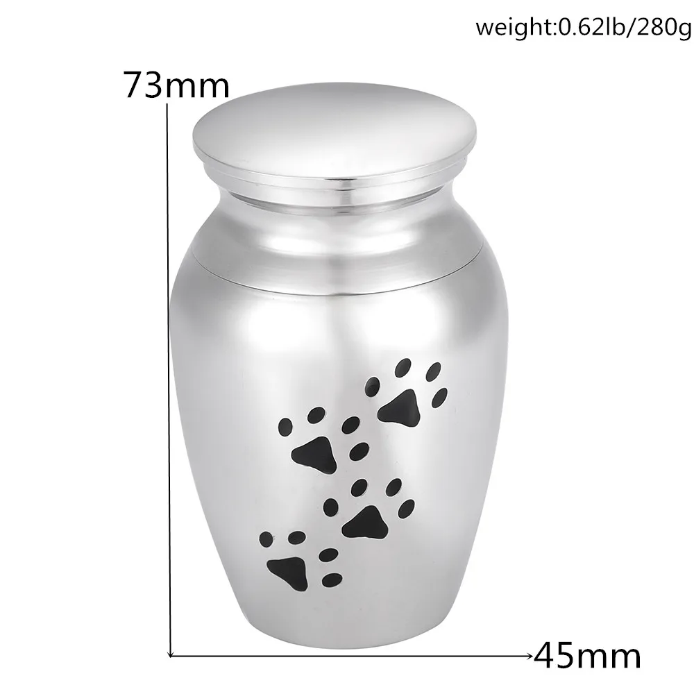 Different Design Pet Paw Engraved Cremation Urns/Jars 73mm*45mm Human