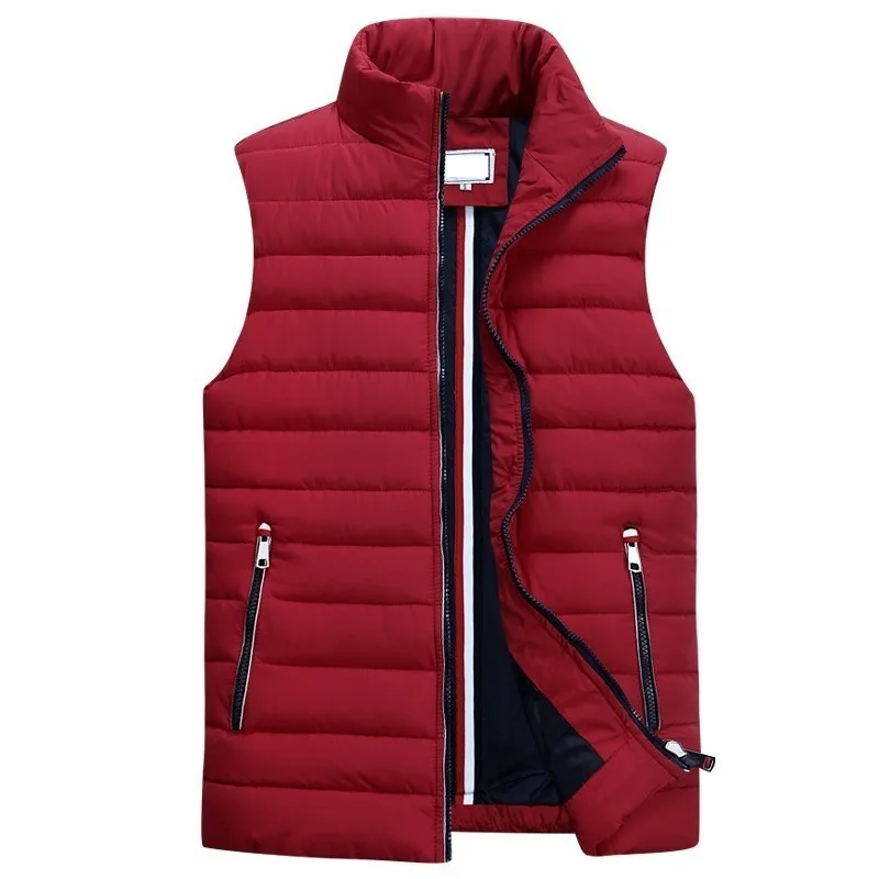 

New Arrival Brand Men Jacket Sleeveless Vest Winter Fashion Coats Mens Warm Down Vest Homme Casual Thicken Waistcoat 8118