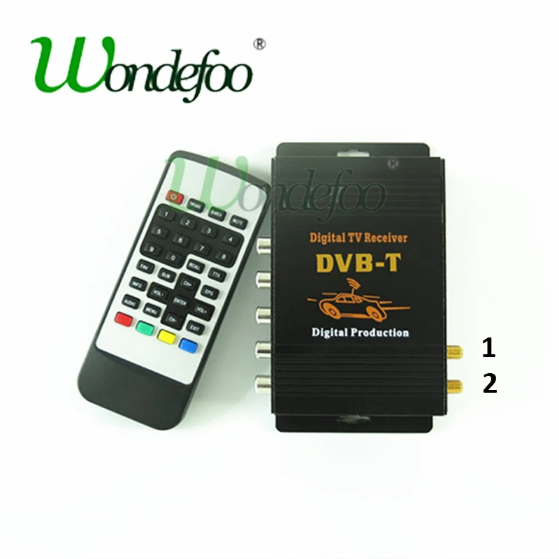 

DVB-T Car Digital TV HD MPEG-4 Tuner Receiver Two Antenna 140-200km/h Two Chip Tuner DVB T BOX