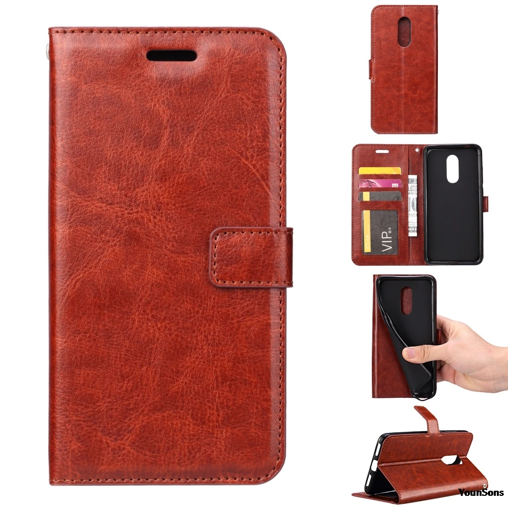

Luxury Flip Leather Cover for OnePlus 6 5 5T 3 3T 2 Two Cell Phone case For One plus X Crazy Horse Stand Wallet Cases