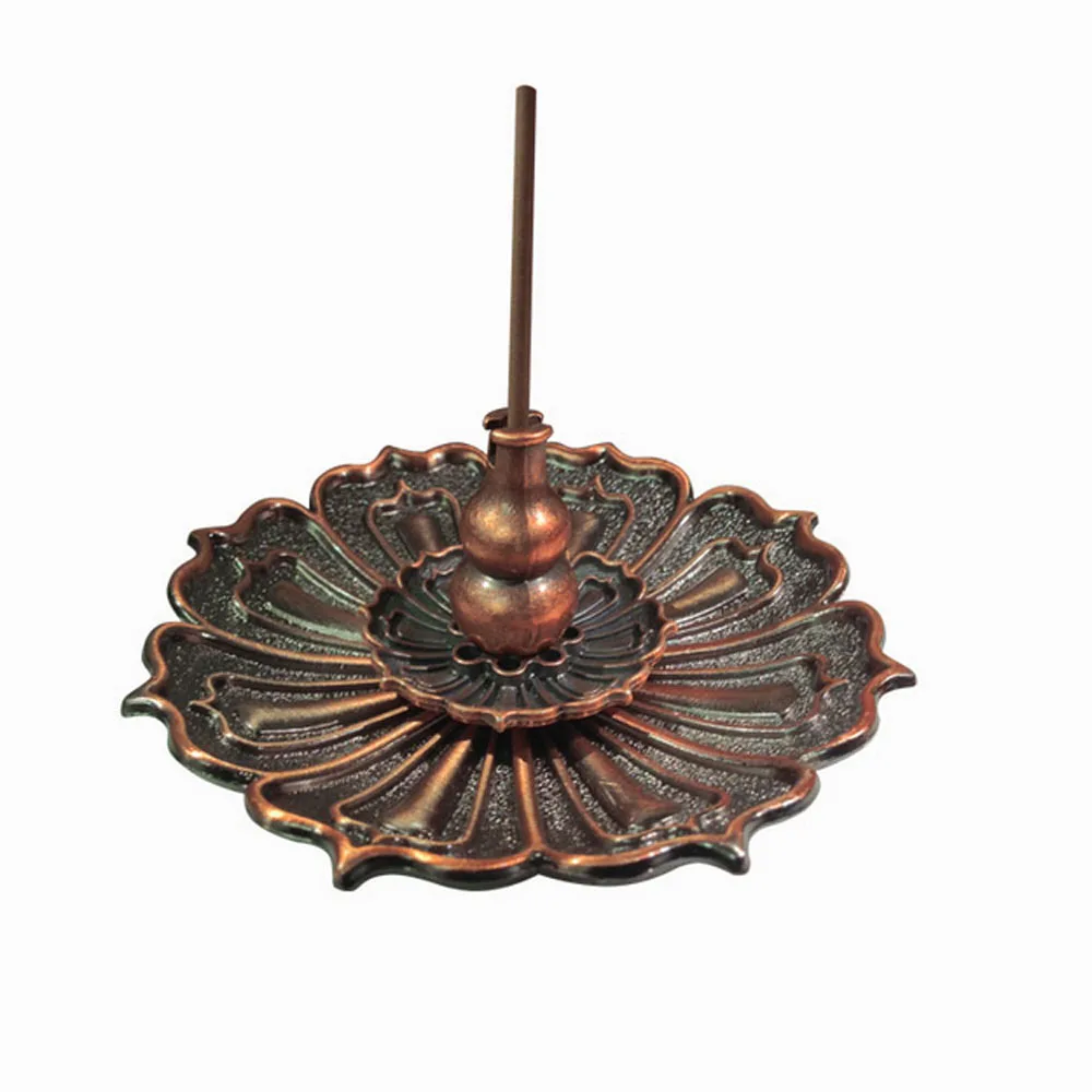 Zinc alloy Buddhism Base Incense Burner Holder For Cones & Coil Home