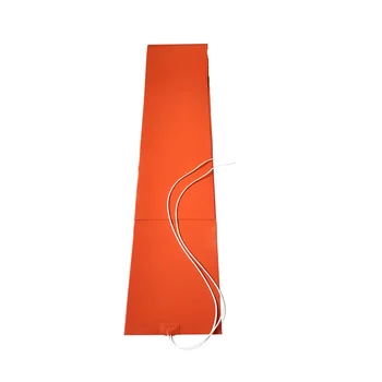 

220v 2500w 250*2800*1.5mm Silicone Rubber Strip Heater Band 1000mm lead wire come out from middle of 250mm side