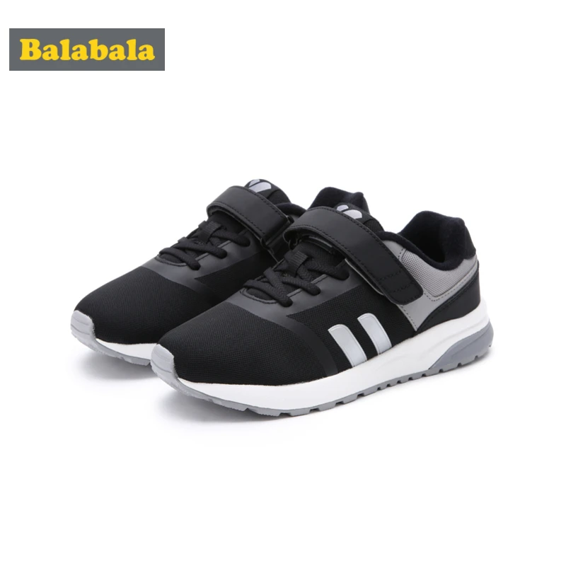 Balabala/кроссовки с флисовой подкладкой для мальчиков, Повседневные кроссовки с застежкой-липучкой для мальчиков-подростков, кроссовки для