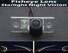 Fisheye 1080P Trajectory Tracks Car Rear view Camera For Skoda Fabia 2008 2009 2010 2011 2012 2013 Octavia RS Car Reverse Camera