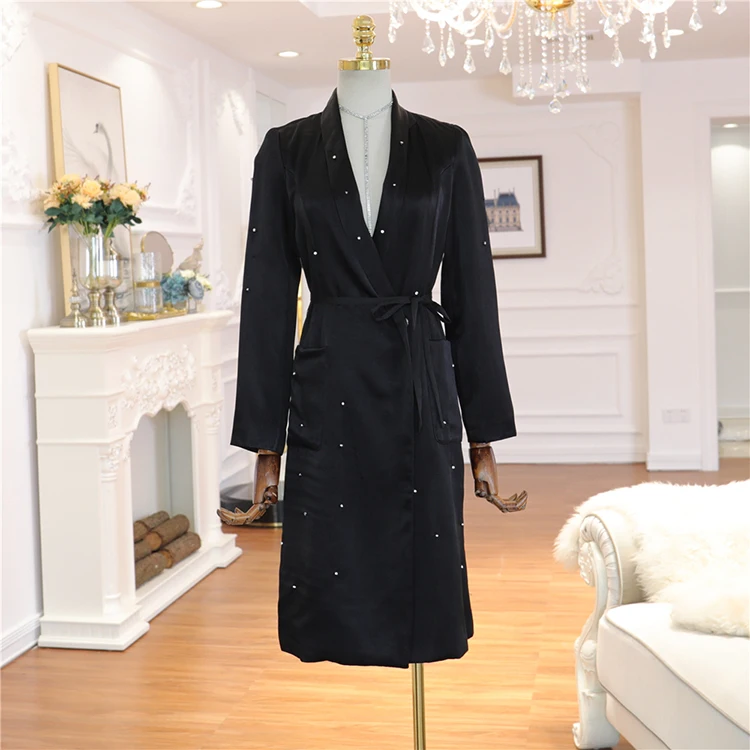 

HIGH STREET Newest 2019 Designer Runway Dress Women's Diamonds Strass Embellished Wrap Dress