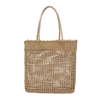 

Women Handbag Hollow Handmade Straw Woven Tote Large Capacity Summer Beach Shoulder Bag Party Best Sale-WT
