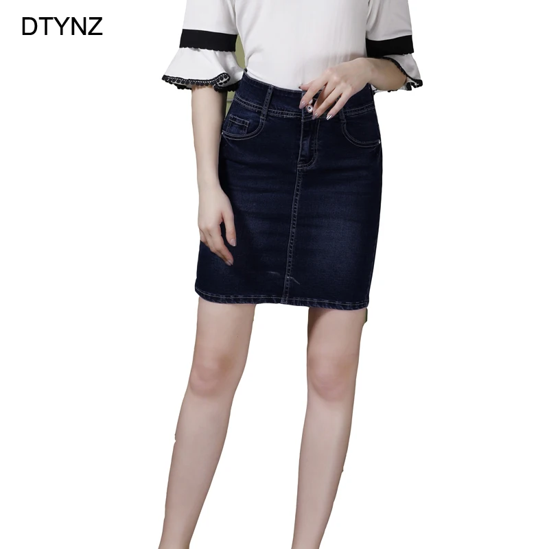 Джинсовая юбка тонкая женская джинсовая юбка-карандаш для девочек модная прямая мини-юбка с карманами летняя повседневная короткая юбка большого размера