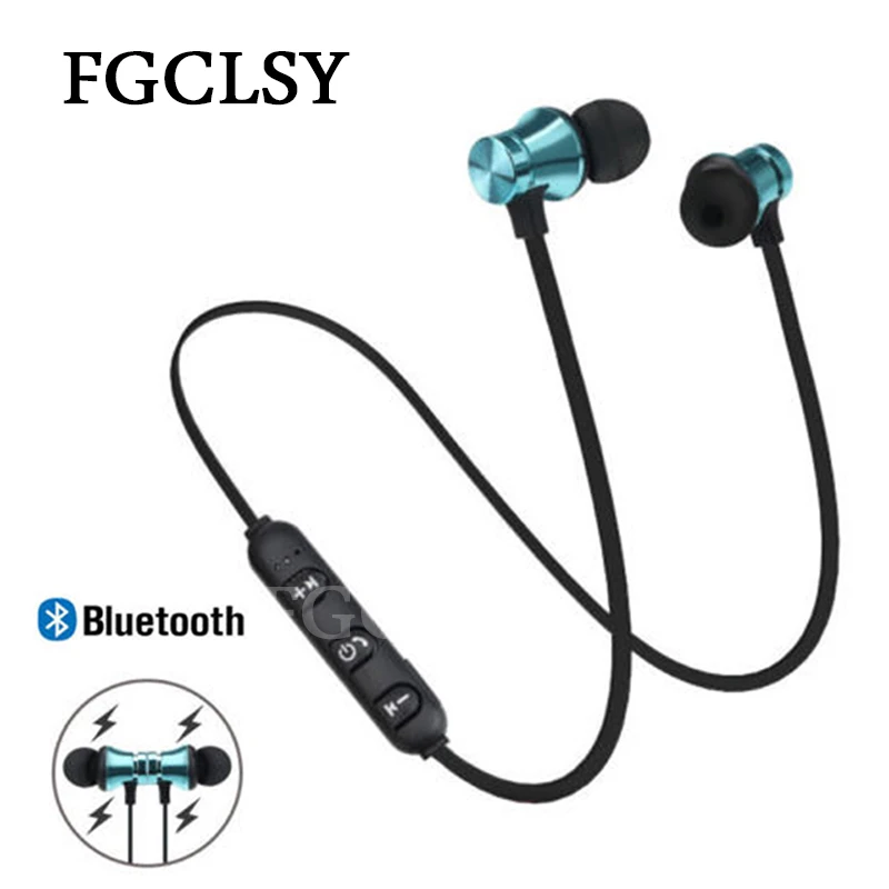 Goede FGCLSY Magnetische muziek bluetooth oortelefoon XT11 sport running draadloze bluetooth headset met Microfoon Voor iPhone 8X7 Xiaomi