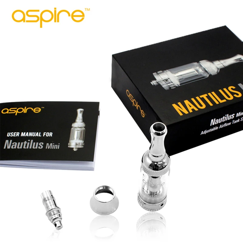 

Aspire Nautilus Mini Atomizer Tank 2ml Clearomizer Clone Electronic Cigarette RTA Drip Adjustable Top Airflow Control Vape Tank