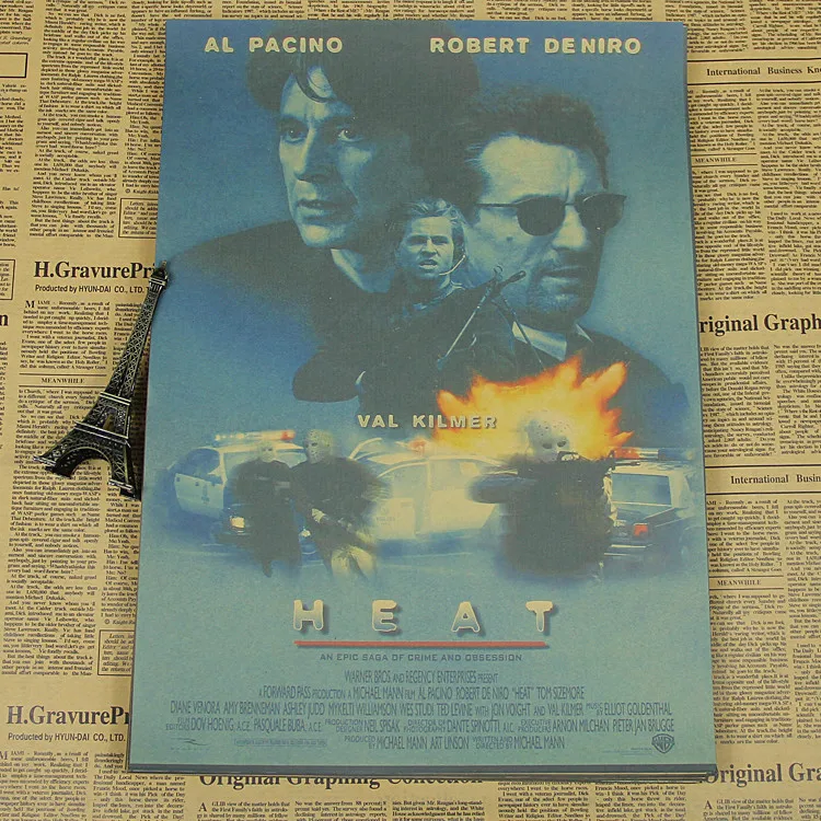

MVP065 New 2016 Retro vintage poster Kraft paper " Heat "painting wall sticker art craft home decor Free ship wall pictures