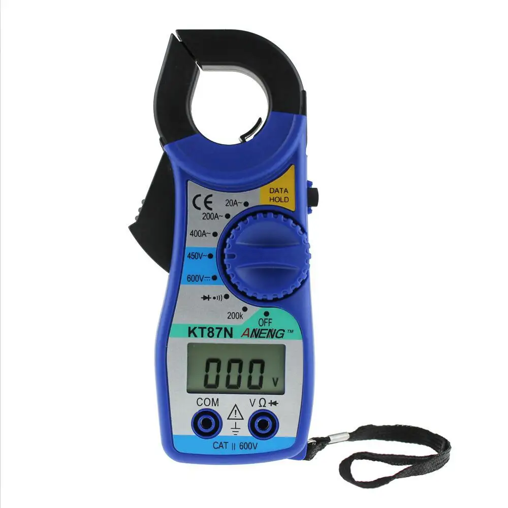 

Blue KT87N Digital Multimeter Amper Clamp Meter Current Clamp Pincers AC/DC Current Voltage Tester Data Show Multimetro