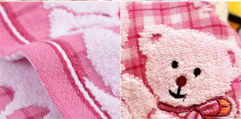 FullLove 3 шт./компл. 50*25 см хлопчатобумажные полотенца для лица мультяшный медведь жаккардовые впитывающие полотенца для взрослых детские полотенца для волос домашний текстиль