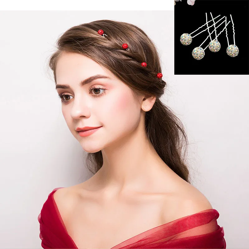 

20Pcs/Lot High Quality Women Wedding Bridal Hairpins Crystal Rhinestone Hairpin styling Hair Clips Hair Accessories