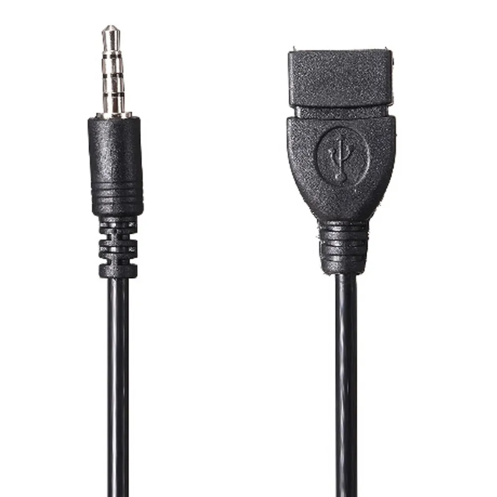 Авто 3,5 мм мужской аудио AUX разъем для USB 2,0 Тип A Женский Адаптер конвертера OTG кабель