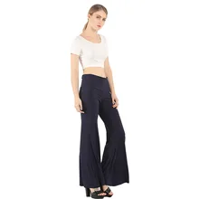 Ladies Pants 2019 New Best Selling High-waist Tight Sports Fitness Pants Bottom Clothes Women Bell-bottom Trousers Black Pants high waisted knitted bell bottom pants