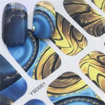

1PCS Optional Colorful Water Transfer Nail Sticker Lovely Cat Cake Rainbow Image Nail Art Decorations Decals