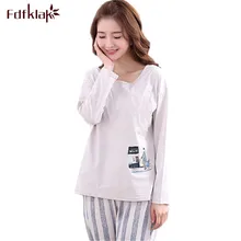 Fdfklak высококачественная одежда для беременных женщин и молодых матерей одежда для сна пижамный комплект для беременных женщин Пижама для кормящих мам осенне-зимняя Хлопковая пижама Пижама для матерей
