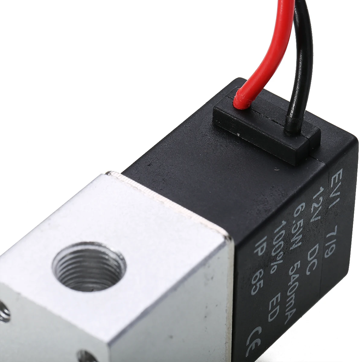 1pc 1/4'' NPT 2 Ways Normally Closed Valve 12V Pneumatic Aluminum Electric Solenoid Air Valve