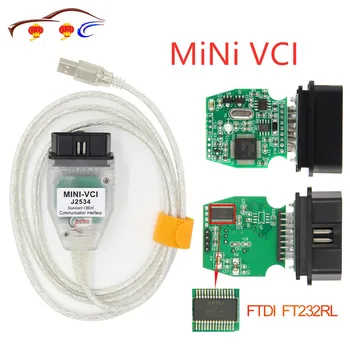 Новейший интерфейс V13.00.022 MINI VCI для TOYOTA TIS Techstream, диагностический кабель с чипом FT232RL, J2534, OBD2, кабель для диагностики, бесплатная доставка Новейший интерфейс V13.00.022 MINI VCI для TOYOTA TIS Techstream, диагностический кабель с чипом FT232RL, J2534, OBD2, кабель для диагностики, бесплатная доставка