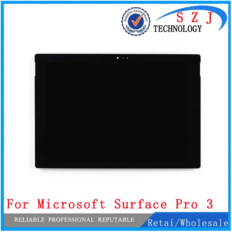New Assembly case For Microsoft Surface Pro 3 (1631) touch screen +LCD Display replacement Tom12h20 v1.1 LTL120QL01 003 bridge connector for microsoft surface pro 3 1631 between the battery and logic board connector replacement