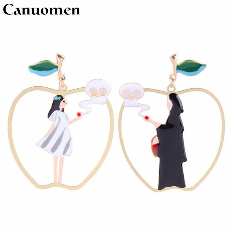 

Canuomen New Arrival Witch Earrings Fashion Cute Apple Girls Earrings Alloy Charms Earings boucles d oreille femme Jewelry